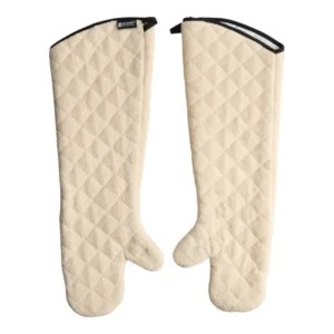 GLOVE, HEAT PROTECTIVE (OVEN MITTS), TERRY CLOTH, WHITE, 24 INCHES