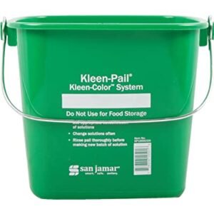 PAIL, CLEANING, SQUARE, PLASTIC, GREEN,