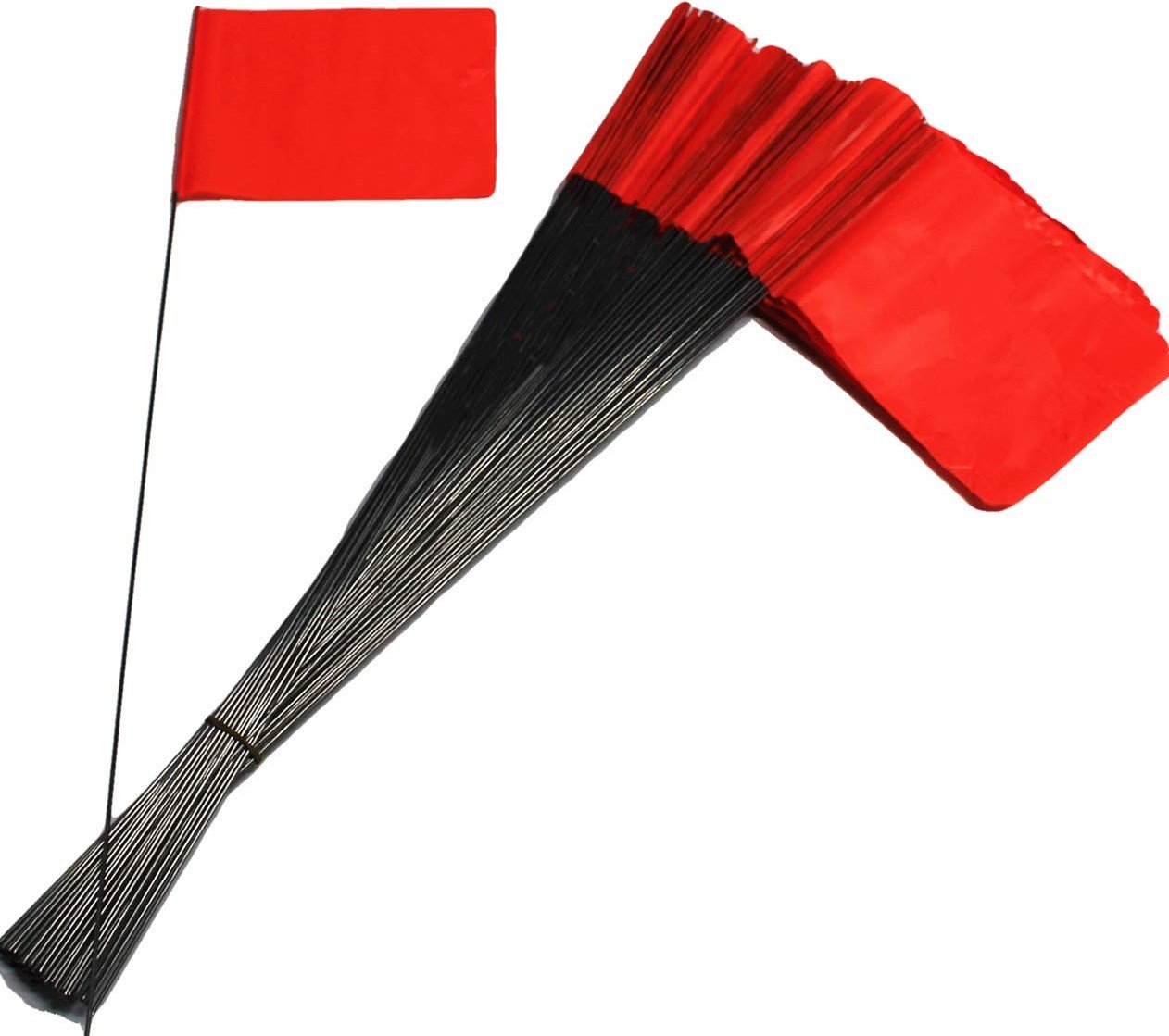 MARKING FLAG 100 PIECE 21 IN. STAKE FLAGS ORANGE