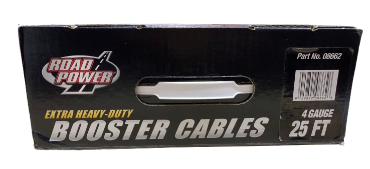 CABLES, HEAVY DUTY BOOSTER (JUMPER CABLE), 4-GAGE,