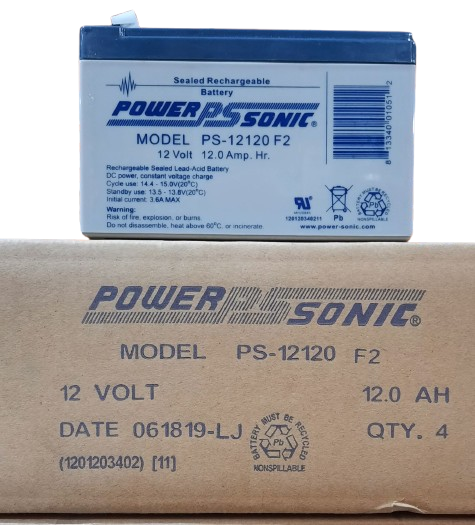 BATTERY, STORAGE, LEAD ACID, 12Ah, 12V,POWERSONIC,