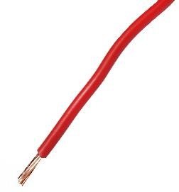WIRE, ELECTRICAL, RED, 1 CORE,