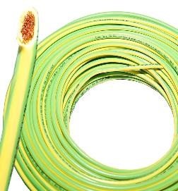 WIRE, ELECTRICAL, 1 CORE, YELLOW GREEN,