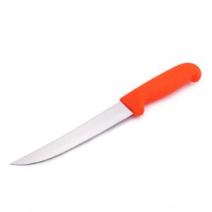 KNIFE, BONING, STRAIGHT, HIGH CARBON STAINLESS STEEL, RED,