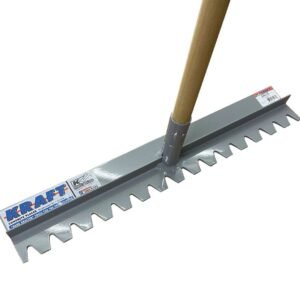 RAKE, ASPHALT (CONCRETE), w/HANDLE, MAGNESIUM, 24 X 4 INCHES, MFR. KRAFT TOOL