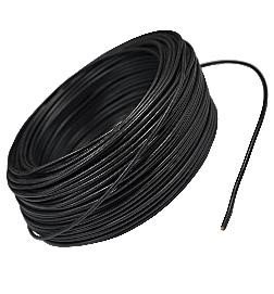 WIRE, ELECTRICAL, BLACK, 1 CORE