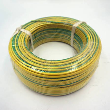 WIRE, ELECTRICAL, YELLOW & GREEN, 1 CORE