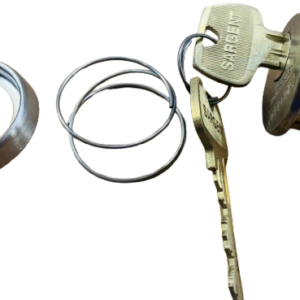 MORTISE LOCK CYLINDER SARGENT BRAND MADE IN ITALY 97X15 BRASS ROUND SHAPE SEQ# 02D 679 (32D) ;