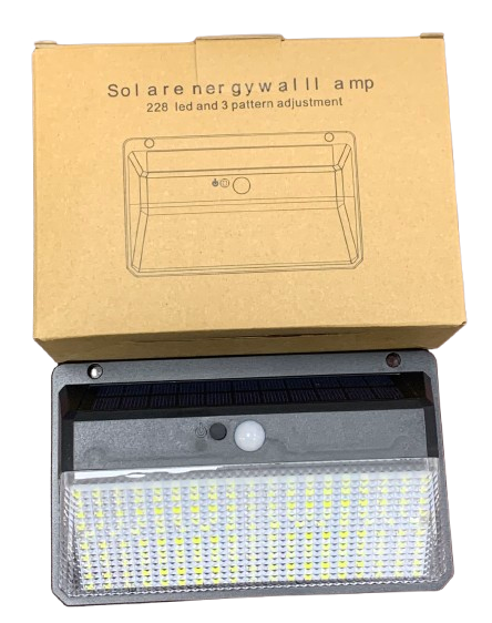 LIGHT, WALL, SOLAR SENSOR, WEATHER PROOF,OUTDOOR, 200 LED