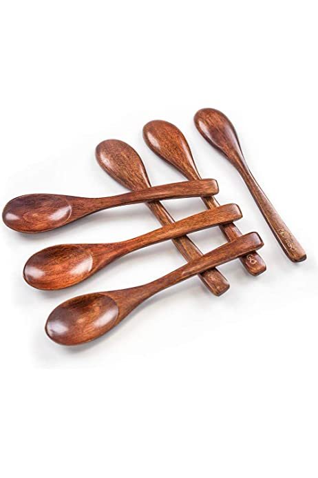 SPOON, SOUP, WOOD, 6 INCHES