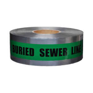 TAPE, BARRICADE, CAUTION: BURIED SEWER LINE BELOW 3 INCH,