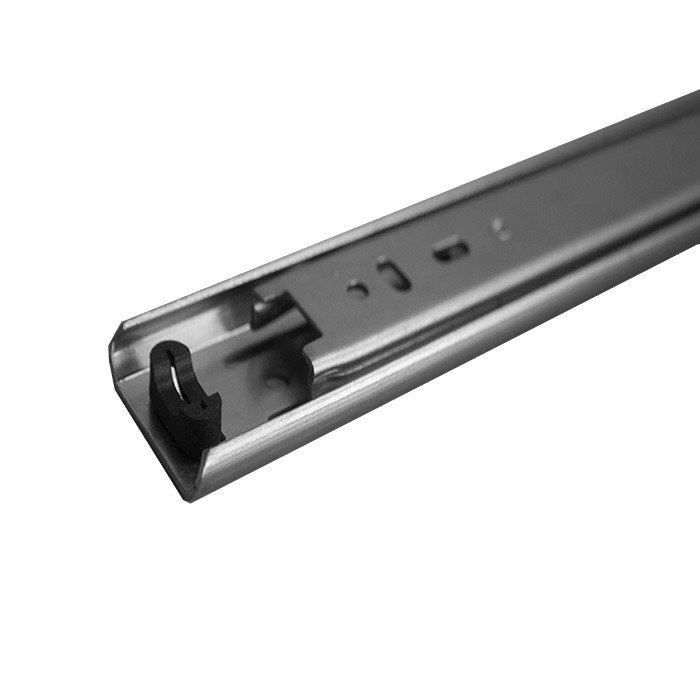 SLIDE, DRAWER, EXTENSION, BALL BEARING, STEEL, 3/4, LOAD RATING: 39 LBS, SIDE LENGTH: 300 (11-13/16 INCHES), LENGTH: 300 MM, WIDTH: 27 MM, THICKNESS: 9.6 MM, MATERIAL: 304 STAINLESS STEEL, EXTENSION: 3/4, FRONT DISCONNECT, POSITIVE STOP