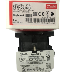 CONTACTOR, CI 6, 3 POLE, 24 V, 6A, 50/60 HZ