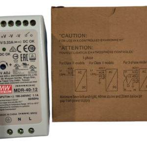 POWER SUPPLY, 12V, 50/60 HZ, 3.33A