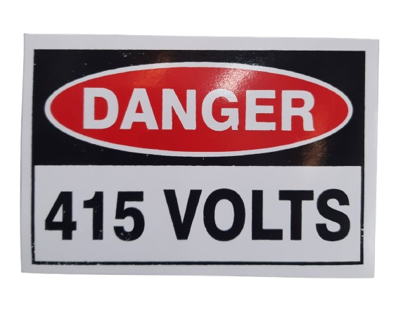 SIGN, DANGER, ???415 VOLTS???,