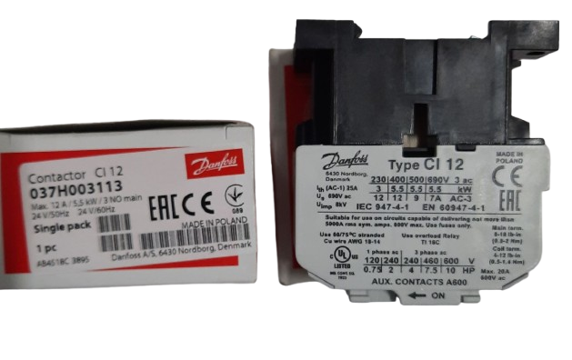 CONTACTOR, 3 POLE, 24V