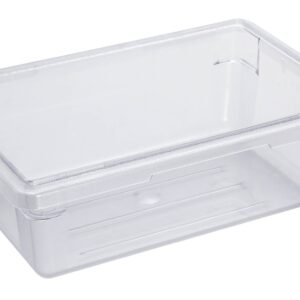 FOOD CONTAINER, STORAGE, POLYCARBONATE PLASTIC, CLEAR, 12-1/2 GL,