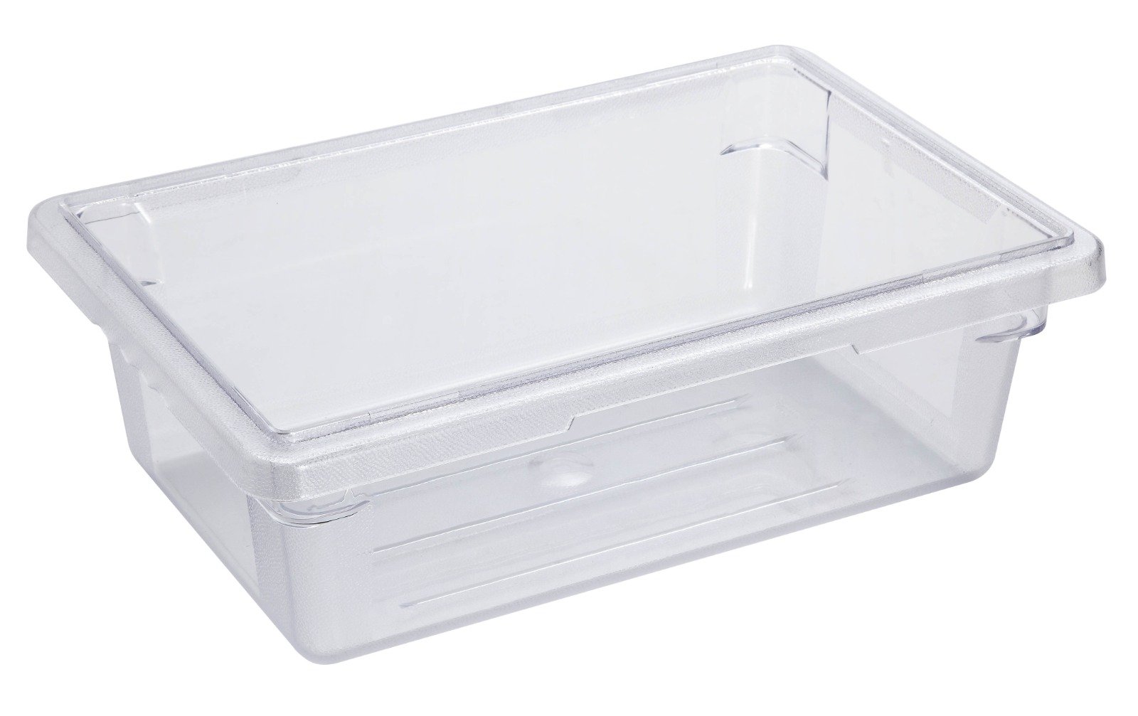 FOOD CONTAINER, STORAGE, POLYCARBONATE PLASTIC, CLEAR, 12-1/2 GL,