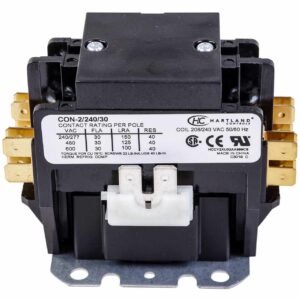 CONTACTOR, 2 POLE, 30 AMPS,