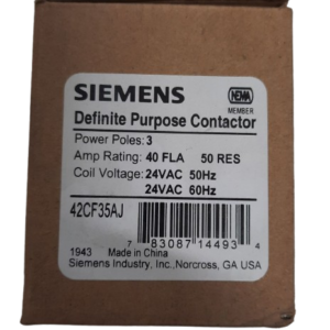 CONTACTOR, 3 POLE, 24V, 50A