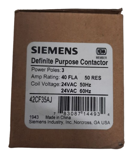 CONTACTOR, 3 POLE, 24V, 50A