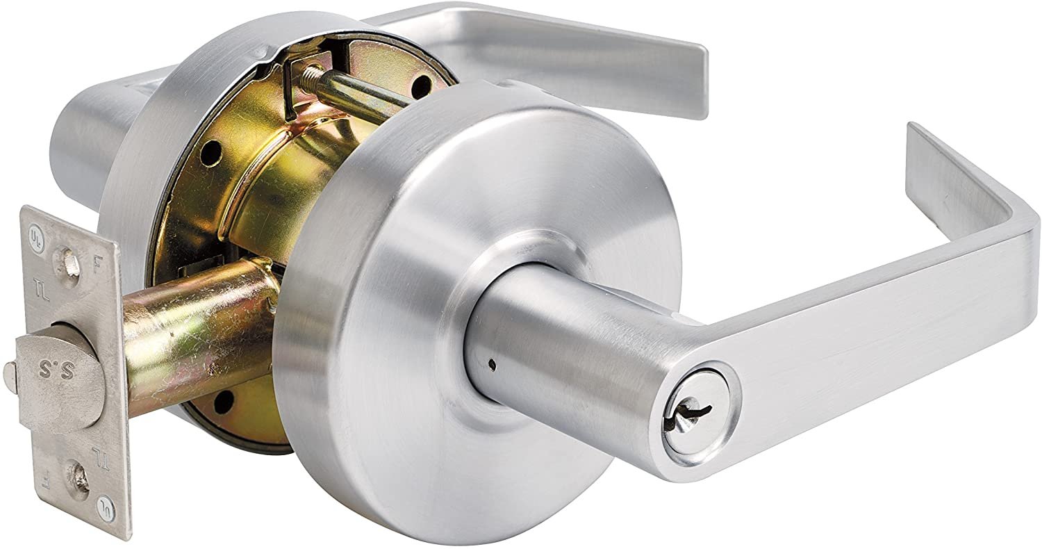 LOCK, MORTISE, DOOR, CHROME, 3 1/4 X 2 3/4 INCHES