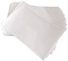 ENVELOPE, PACKING LIST, CLEAR WHITE, PLASTIC, 3.688 X 7.5 INCHES