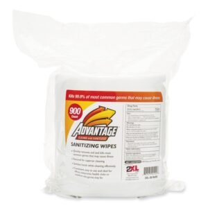 WIPES, GYM, ANTIBACTERIAL, WHITE, 8X6 INCHES, 900 SHEET,