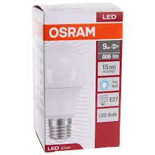 LAMP, LED, E27, COOL DAYLIGHT, 220-240V, 9W