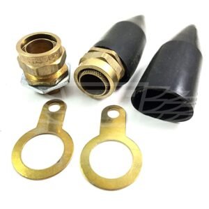UNION, ELECTRICAL CONDUIT, BRASS, BW, w/ EARTH TAG, 25MM, MANUFACTURER: CMP PRODUCTS, ETS CABLE COMPONENTS, MODEL: 25BW2RA, BWK 25 LSF ; MANUFACTURER: CMP PRODUCTS,