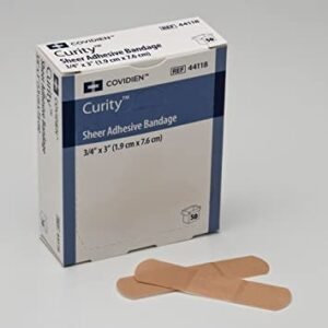 BANDAGE, ADHESIVE, SHEER, 3/4 X 3 IN