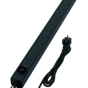 POWER STRIP, 6-WAY, UK BS1363 PLUG, HORIZONTAL, BBPDU6H, Standard UK Power Strips (UK PLUG); BS1363; HORIZONTAL, 1U, 6-WAY,