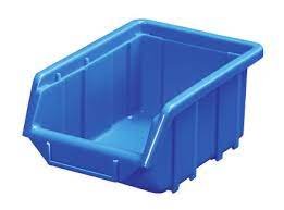 BIN, STORAGE, POLYPROPYLENE COPOLYMER, BLUE,