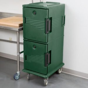 FOOD CONTAINER, INSULATED, FRONT LOAD, POLYETHYLENE, GREEN,