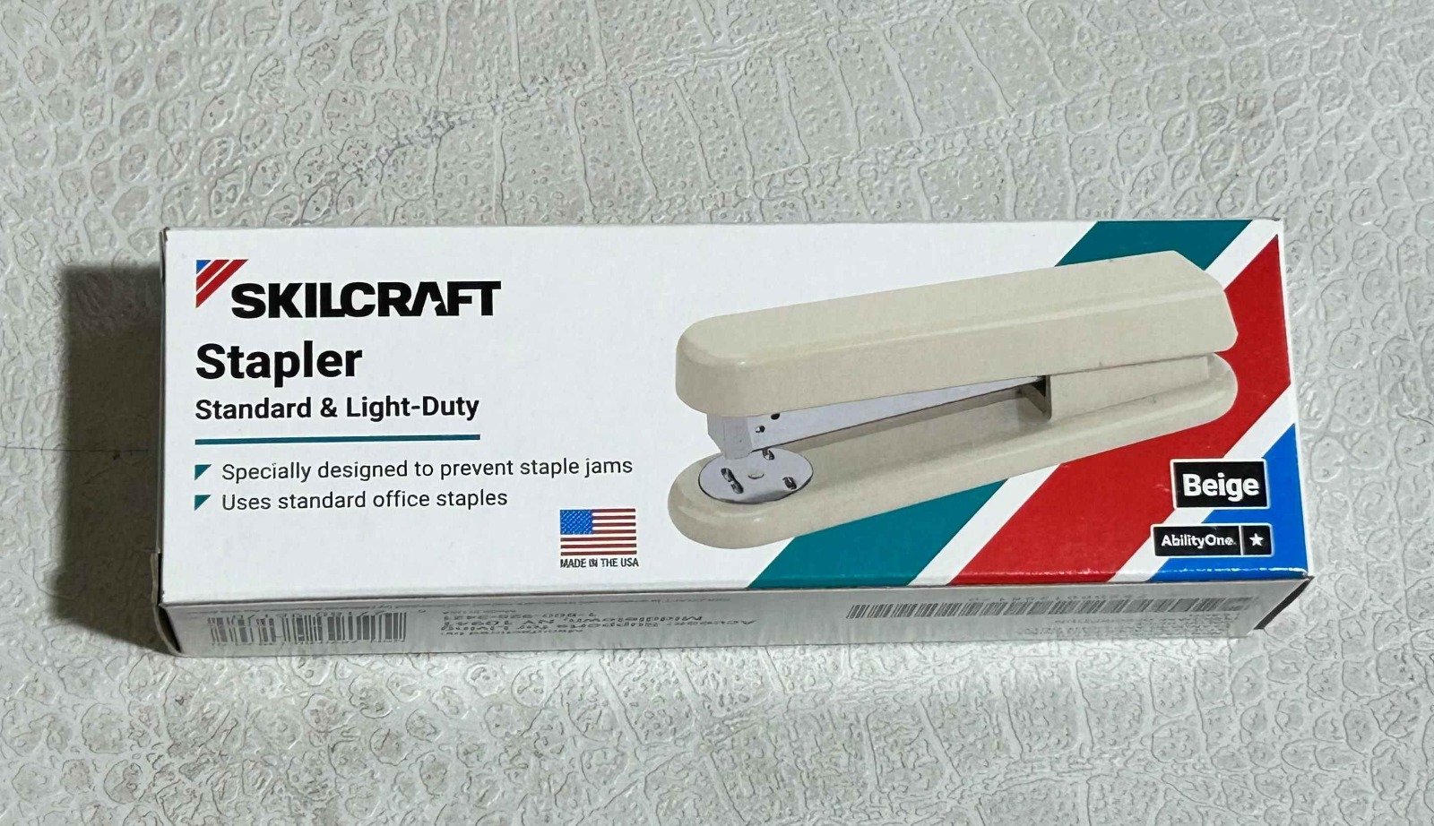 STAPLER, PAPER FASTENING, OFFICE, HEAVY DUTY, BEIGE
