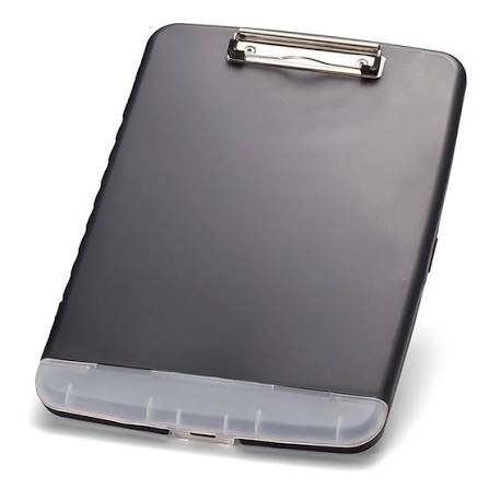 CLIPBOARD FILE, STORAGE BOX, SLIM, CHARCOAL,