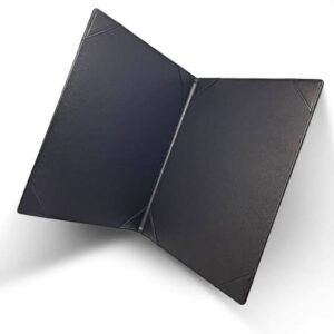 HOLDER, CERTIFICATE, SINGLE SIDE, LEATHER, BLACK