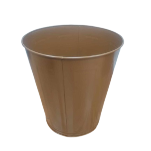 BASKET, WASTEPAPER, METAL, BROWN, 14-1/2 X 10-1/2 X 13 IN