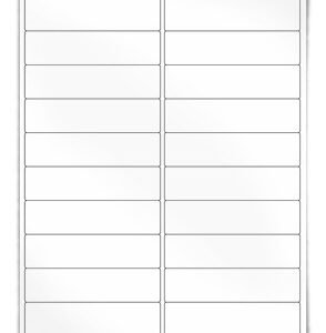 LABEL, WEATHERPROOF, WHITE, 4 X 1 INCHES