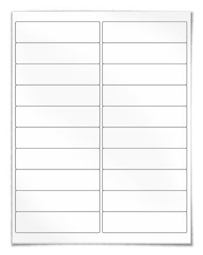 LABEL, WEATHERPROOF, WHITE, 4 X 1 INCHES