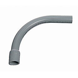 ELBOW, BELLED, 90DEG , SCH-80, PVC, GRAY,