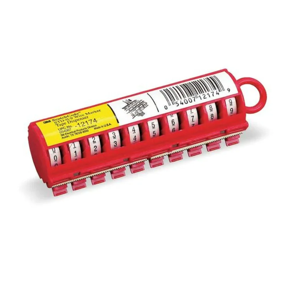 DISPENSER, PRESSURE SENSITIVE ADHESIVE, ACETATE CELLULOSE, RED, 0.215 INCH