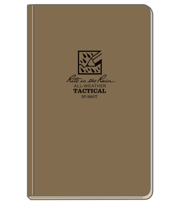 FIELD BOOK AND COVER, TAN,