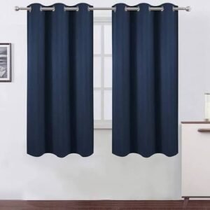 CURTAIN, BLACKOUT, POLYESTER, BLUE,