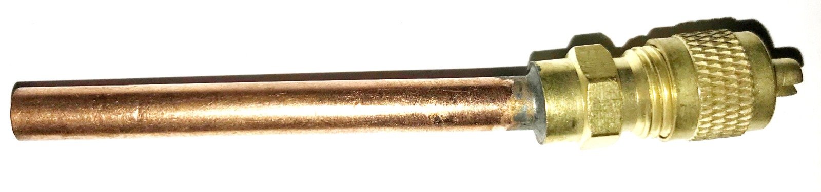 VALVE, STRAIGHT, COPPER, W/ NEEDLE AND CAP