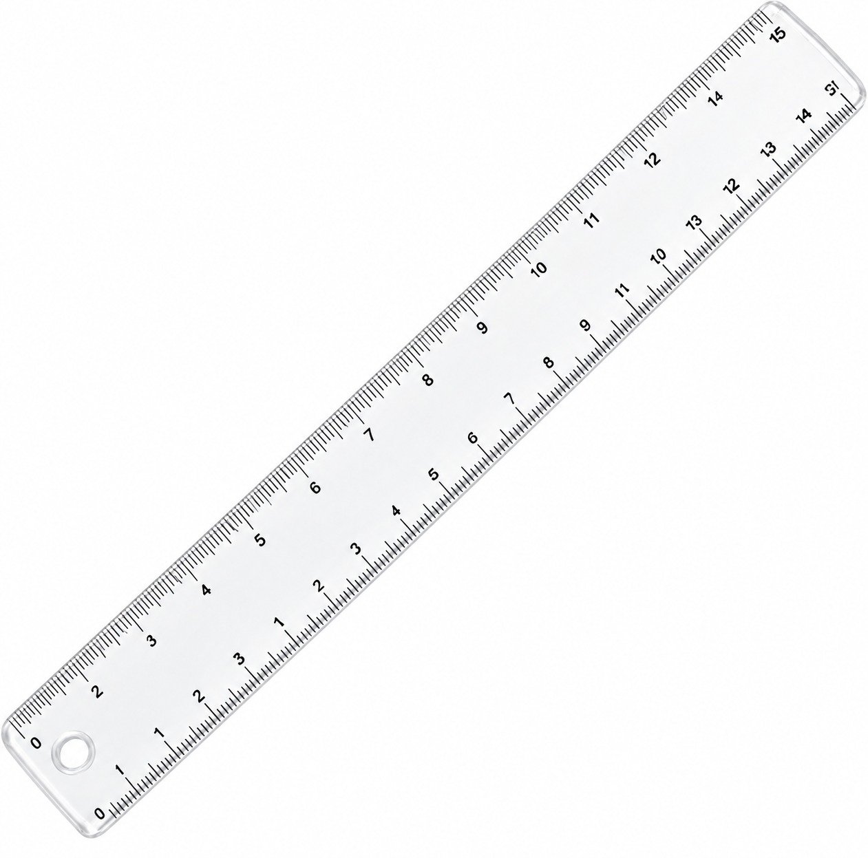 RULER, NONMETALLIC, PLASTIC, 12 INCHES