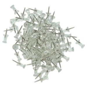 PUSHPIN, CLEAR, 0.875 INCH