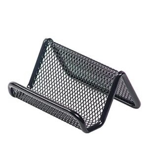 HOLDER, BUSINESS CARD, MESH/WIRE, STEEL, BLACK