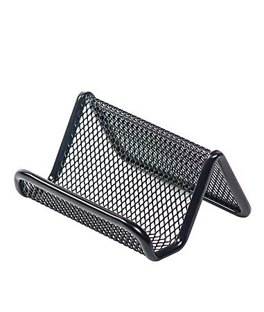 HOLDER, BUSINESS CARD, MESH/WIRE, STEEL, BLACK