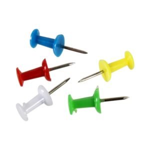 PUSHPIN, ASSORTED COLORS, 0.687 X 0.375 INCHES